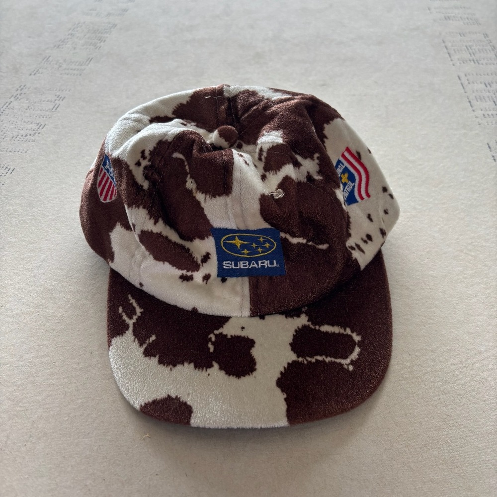 Vintage Bula Subaru National Ski Patrol Cow Print Hat